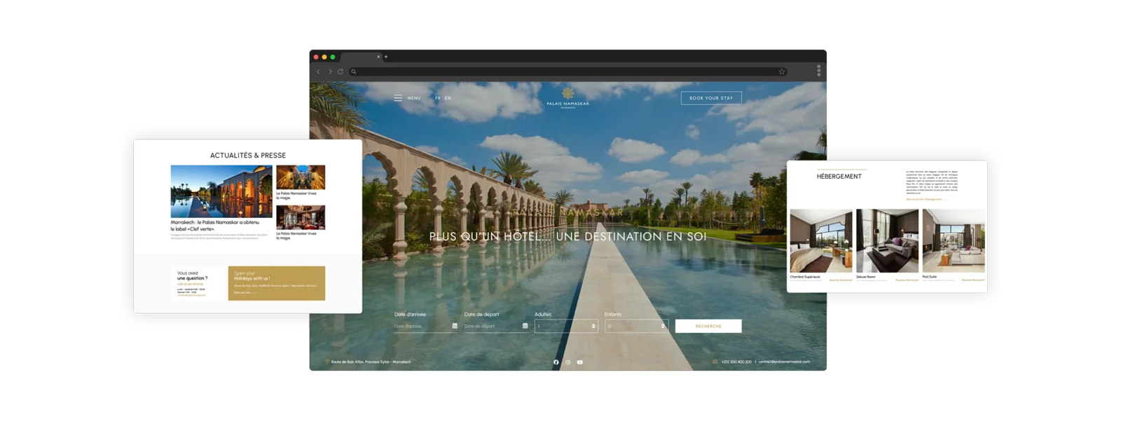 Site web Palais Namaskar