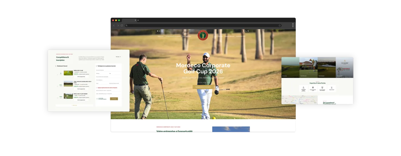 Référence client Morocco Corporate Golf Cup, événement sportif